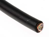 73220239 Lapp UNITRONIC Coiled 0.14 mm² 18 Core Power Cable, Black Polyurethane PUR, 0.5m