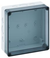 10651301 Spelsberg TK PS Series Grey Polystyrene Enclosure, IP66, Transparent Lid, 182 x 180 x 84mm