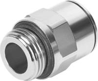 npqm-d-g38-q8-p10 Festo Straight Threaded Adaptor, G 3/8 Male to Push In 8 mm, Threaded-to-Tube Connection Style, 558668