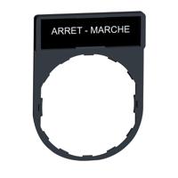 zby2166 Schneider Electric Legend Holder for Use with XB4 Series, Arrêt - Marche, On Off