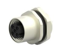 t4141512041-000 TE Connectivity Circular Connector, 4 Contacts, Rear, M12 Connector, Plug, Female, IP67, M12 Series