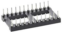 110-87-624-41-001101 Preci-Dip 2.54mm Pitch Vertical 24 Way, Through Hole Turned Pin Open Frame IC Dip Socket, 1A
