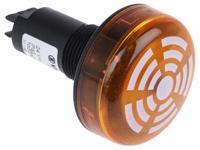 15030055 Werma 150 Series Yellow Buzzer Beacon, 24 V dc, IP65, Panel Mount, 80dB at 1 Metre