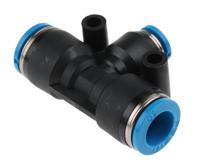 qst-10-6 Festo QST Series Tee Tube-to-Tube Adaptor Push In 6 mm, Push In 10 mm to Push In 10 mm, Tube-to-Tube Connection Style,