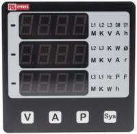 136-5381 RS PRO LED Digital Panel Multi-Function Meter, 92mm x 92mm