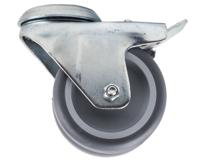 1977pjo075p30-13 Tente Braked Swivel Castor Wheel, 80kg Capacity, 75mm Wheel