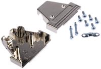 mhtri-25-m-k MH Connectors MHTRI-M Series ABS Angled, Straight D Sub Backshell, 25 Way, Strain Relief