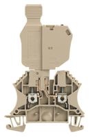 1763950000 Weidmuller W Series Beige Fused DIN Rail Terminal, Single-Level, Screw Termination, Fused