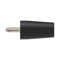 rs-surb-2112-ni-sw Schutzinger Black Female Banana Connector, 4 mm Connector, Screw Termination, 32A, Nickel Plating
