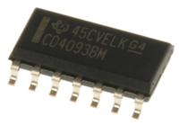 cd4093bm Texas Instruments CD4093BM, Quad 2-Input NANDSchmitt Trigger Logic Gate, 14-Pin SOIC