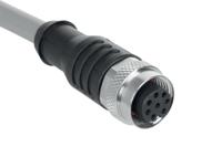 a-k8p-m12-s-g-5m-gy-1-x-a-4 Schmersal Circular Connector, 8 Contacts, Cable, M12 Connector, Socket, Female, IP65, IP67, A-K8P-M12 Series