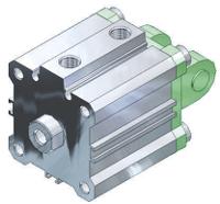cdqsb20-15d SMC Pneumatic Compact Cylinder - 20 mm Bore, 15 mm CDQS Series, Double Acting Acting