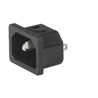 61004330 Schurter C14 Panel Mount, Snap In Mount IEC Connector Male, 10A, 250 VAC