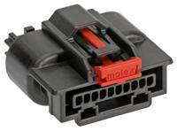34967-1001 Molex, Mini50 Sealed Automotive Connector Socket Black Cable Mount 10 Way, Crimp Termination