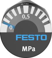 ma-15-10-m5 Festo M5 Analogue Pressure Gauge 10bar Inline 15mm Outside Diameter