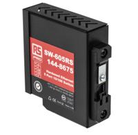 144-8675 RS PRO DIN Rail Mount Industrial Ethernet Switch, 5 RJ45 Ports, 10/100Mbit/s Transmission