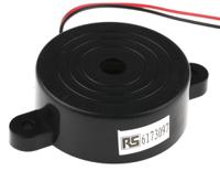 171-0870 RS PRO 96dB Panel Mount Continuous Internal Piezo Buzzer, 41.8 x 16mm, 1.5V dc Min, 20V dc Max