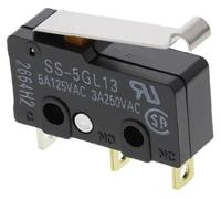 ss-5gl13 Omron Simulated Roller Lever Micro Switch, Solder Terminal, 5 A @ 125 V ac, SPDT, IP40