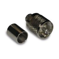 182102 Amphenol RF Plug Cable Mount UHF Connector, Crimp Termination, Straight Body