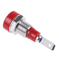 230030-22 Staubli Red Female Banana Socket, 2mm Connector, Tab Termination, 10A, 30 V, 60V dc
