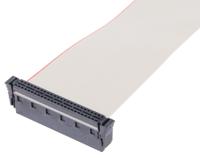 173795-173795-e ERNI Flat Ribbon Cable, 50-Way, 1.27mm Pitch, 300mm Length, AU IDC to IDC