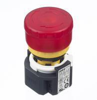 xa1e-lv313q4r Idec XA Series Twist Release Illuminated Emergency Stop Push Button, Panel Mount, 16mm Cutout, 3NC + 1NO, IP65