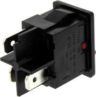 h8503vbnaa Arcolectric (Bulgin) Ltd Illuminated SPST, On-Off Rocker Switch Panel Mount
