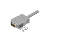 16-512350 Amphenol Industrial 16-5123 9 Way Cable Mount D-sub Connector Plug, with Snap locks