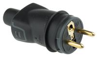 0-504-45 Legrand French Mains Connector, 16A Black, Cable Mount Rubber Screw, 250 V