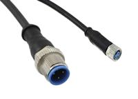 2273110-4 TE Connectivity Female 3 way M8 to Male 3 way M12 Sensor Actuator Cable, 1.5 m