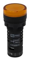 909-2540 RS PRO, Panel Mount Yellow LED Pilot Light, 22mm Cutout, IP65, Round, 120V ac/dc