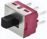 1201m2s3cqe2 C & K PCB Slide Switch DPDT Latching 6 A @ 120 V ac, 6 A @ 28 V dc Slide