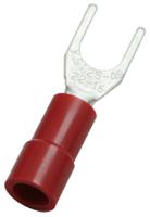 270-7657 RS PRO Insulated Crimp Spade Connector, 0.5mm² to 1.5mm², 22AWG to 16AWG, 4.3mm Stud Size Vinyl, Red