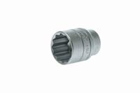 m120525-c Teng Tools 1/2 in Drive 25mm Standard Socket, 12 point, 40 mm Overall Length