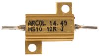 hs10-12r-j Arcol, 12Ω 10W Wire Wound Chassis Mount Resistor HS10 12R J ±5%