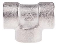 826-6968 RS PRO Stainless Steel Pipe Fitting, Tee Circular Tee, Female G 1/4in x Female G 1/4in x Female G 1/4in
