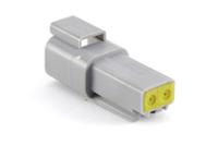 at04-2p-rd01 Amphenol Industrial, AT Automotive Connector Socket Grey Cable Mount 2 Way, Crimp Termination AT04-2P-RD01