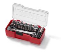 tj1419 Teng Tools 19-Piece Metric 1/4 in Standard Socket/Bit Set with Ratchet