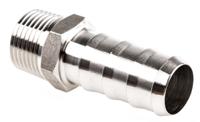 1823-13-17 Legris Stainless Steel Pipe Fitting, Straight Hexagon Tailpiece Adapter, Male R 3/8in x Male