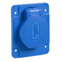 pks62b Schneider Electric, Mureva IP54 Blue Flush Mount 2P+E Socket Socket, Rated At 10 → 16A, 250 V