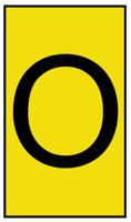 901-10213 HellermannTyton Ovalgrip Slide On Cable Markers, Black on Yellow, Pre-printed "0", 2.5 → 6mm Cable,