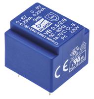 vb-0528 Block 8V ac 2 Output Through Hole PCB Transformer, 0.5VA