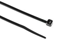 811-1486 RS PRO Cable Tie, 142mm x 3.2 mm, Black Nylon, Pk-100