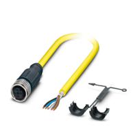 1409593 Phoenix Contact Free Cable End to Male 5 way Straight Socket M12 Actuator/Sensor Cable, 5 m