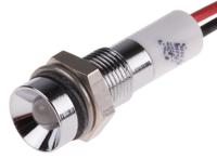 722-7776 RS PRO Green, Red Panel Mount Indicator, 24V dc, 6mm Mounting Hole Size, Lead Wires Termination, IP67