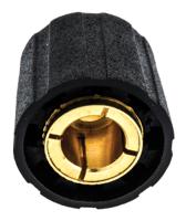 s150250-blk Sifam 15.5mm Black Potentiometer Knob for 6.35mm Shaft Splined, S150250-BLK