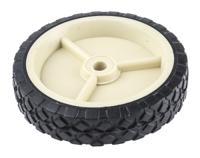 380071 Guitel Hervieu Black, White Rubber Trolley Wheel, 50kg