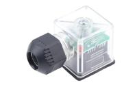 121207-0004 Molex 121207 2P+E DIN 43650 A DIN 43650 Solenoid Connector with Indicator Light, 24 V Voltage