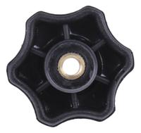 161-212 RS PRO Black Multiple Lobes Clamping Knob, M6, Threaded Through Hole