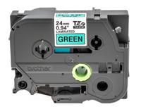 tze-751 Brother Black on Green Label Printer Tape, 8 m Length, 24 mm Width